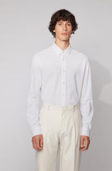 Koszula BOSS Slim Fit Białe Męskie (Pl74535)